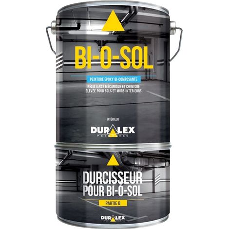 Peinture DURALEX BI O SOL Epoxy bi-composante Demi-brillant tendu 5 kg  Conditionnement: 5 kg - Nuancier sol: ROUGE SIGNALISATION RAL 3020