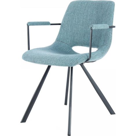 Fauteuil semi artisanal en lin LOT DE 2 ASE 57x58 bleu