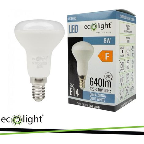 LAMPADINA R50 E14 8W 6500K 720LM                                                                         - Luce FREDDA