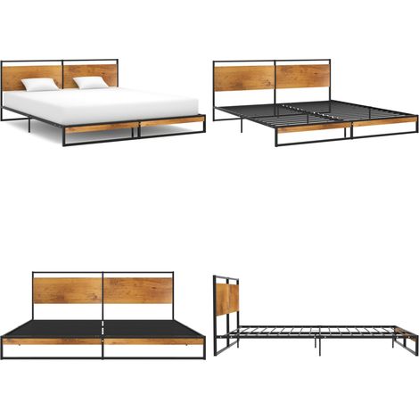 Bettgestell Metall 180x200 cm - Metallbettwäsche - Doppelbett - Boxspringbett - Bettkasten - Lattenrost - Home & Living