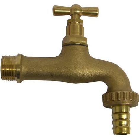 Rubinetto Ottone Sabbiato Vite 1/2" Portagomma 3/4"
