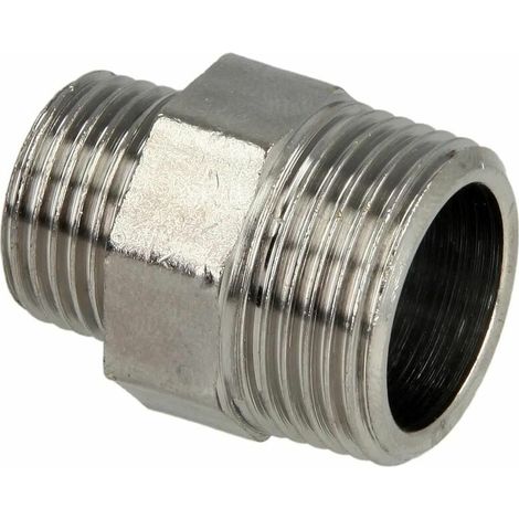 Nipple double réduit FM/FM 1/2'' x 3/8'' laiton chromé