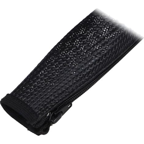 Gaine pour cable flexible avec fermeture eclair noir L 2m - 35mm