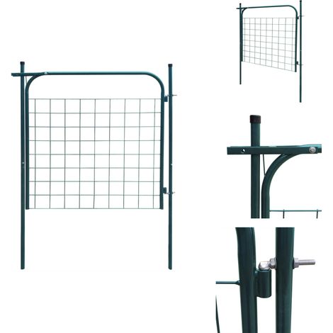 Gartenzauntor 100 x 100 cm Grün - Gartentor - Zaun - Metalltor - Stahltür - Eingangstor (1/5)