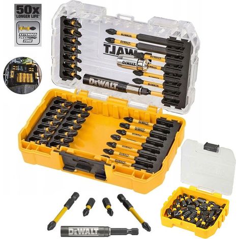 Dewalt 62 PC FLEXTORQ 25mm + 57mm Long Impact Bit Set Screwdriver+ Tough Case (1/5)