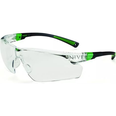 Lunettes de sécurité incolores panoramiques branches réglables 506UP UNIVET Noir Unique. (1/2)