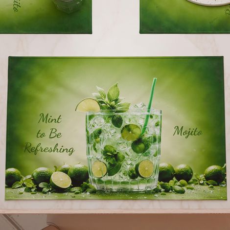 Sets de Table américains avec Impression numérique, Sets de Table américains en Tissu et lavables Lot de 2 à 30 x 45 cm Mojito, 100% fabriqué en Italie (1/5)