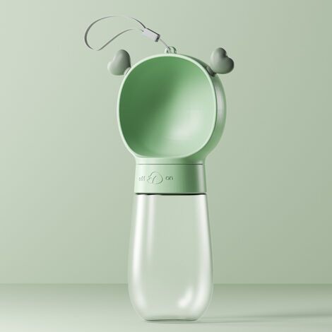 BUNTHAUS Fontaine à boire pour chien Gourde pour chiens de marche Convient pour les chiens et les animaux de compagnie Randonnée et camping（Vert 350ml） (1/5)