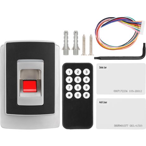 Verrou de porte RFID 125KHz, lecteur d'empreinte digitale, contrôleur d'accès étanche en métal (1/5)
