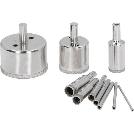 Lot de 10 forets diamant 3-50mm pour perçage verre carrelage économie d'effort sans effort fraiseuse précise (1/5)