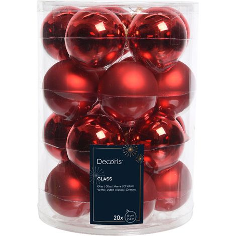 kaemingk KAEMINGK - Box sfere vetro rosso 6cm Cod. 140226