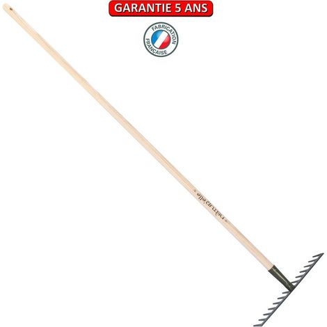 Geschweißter Rechen mit 14 geraden Zinken und 150 cm Stiel - Seegrasgrau OUTILS PERRIN
