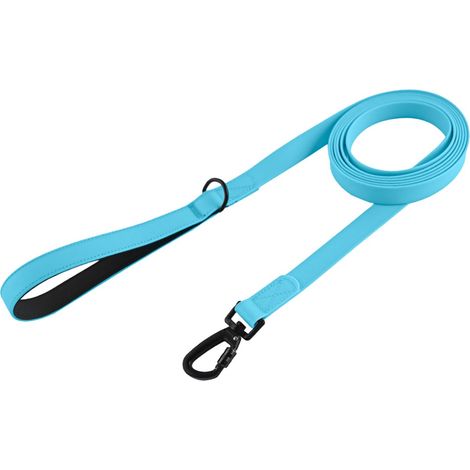 Laisse pour chien, laisse d'éducation imperméable, avec mousqueton verrouillable, laisse robuste pour chiens de petite, moyenne et grande taille, bleue, 5 m (1/5)