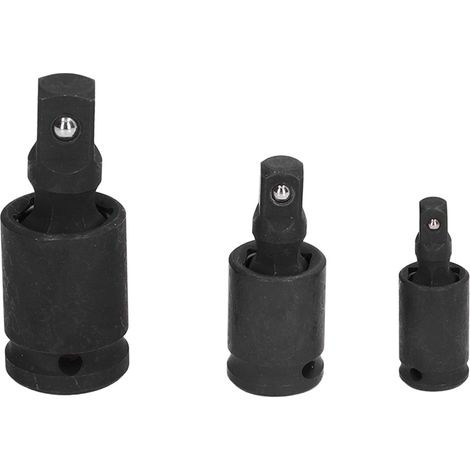 Ensemble de 3 adaptateurs universels pour clés à douille (entraînements 1/2", 1/4" et 3/8"), adaptateur pour clé à chocs, adaptateur d'extension pour clé à douille (1/5)