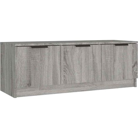 Meuble TV, Étagère TV, Meuble de Salon, Sonoma gris 102x35x36,5 cm Bois d'ingénierie OIB8294E (1/5)
