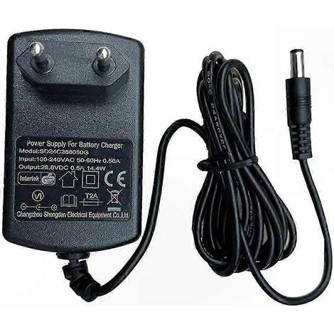 Chargeur 28,8 V CC 500 mA avec prise européenne pour voitures électriques pour enfants, adaptateur secteur standard européen pour véhicules jouets pour enfants (1/5)