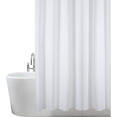 ANSIO Lot 2 Rideaux de Douche résistants aux moisissures Blanc 180 x 180 cm 100% Polyester (1/5)