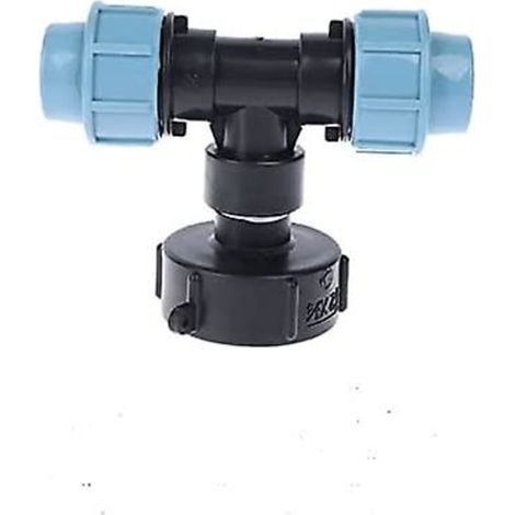 Adaptateur IBC S60x6, raccord polyéthylène MDPE 25 mm, compatible réservoirs IBC normes UK et UE, connecteur cuve à eau industriel (1/3)