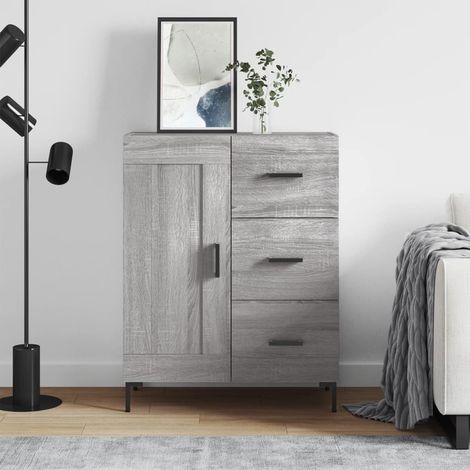 Sideboard Grey Sonoma 69.5x34x90 cm Engineered Wood vidaXL (1/5)
