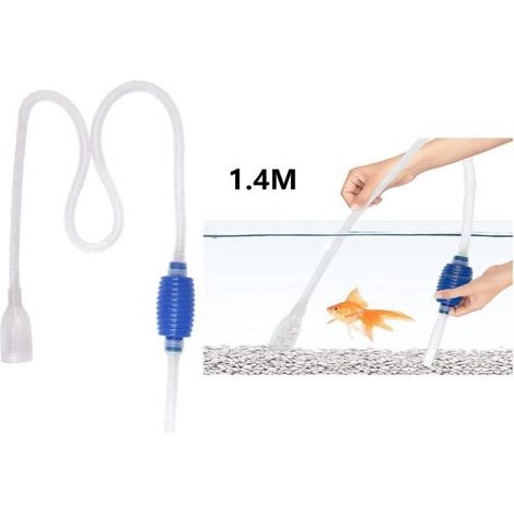 Siphon aquarium,Aquarium Changer l'eau,Nettoyage pour Gravier,ventouse aquarium,pompe à siphon manuelle,pour Changement d'eau,140cm