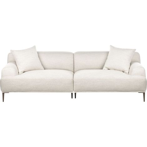 Sofa 3 Seater MATILA Fabric Light Beige (1/5)