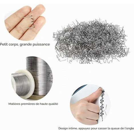 Staples, Plastic Welding Sticks, Welding Sticks Staples Nail 0.8mm/0.6mm, Wave Style Welding Plastic Welding Nails, for Car Bumper Repair (1/3)