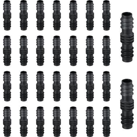 30 Pièces 16mm Raccords de Tuyau Arrosage. Connecteurs Cannelés en Plastique. D'Irrigation Goutte à Goutte. Tuyaux d'Arrosage. Direct pour Système - (1/5)