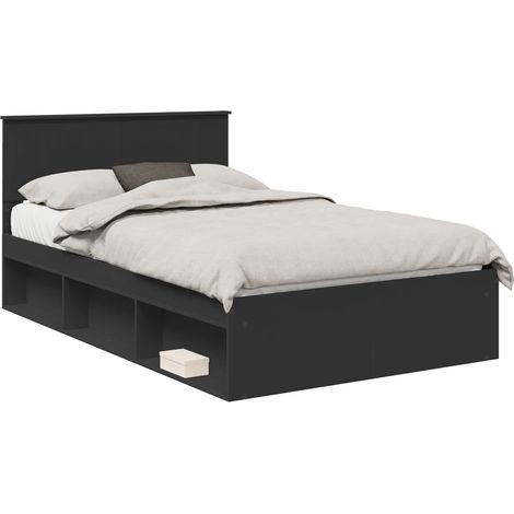 Maison Exclusive - Estructura de cama Negro 120 x 200 cm Madera d (1/5)