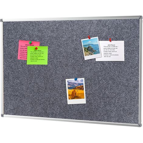 Pinnwand aus Filz - 90x120 cm - Grau