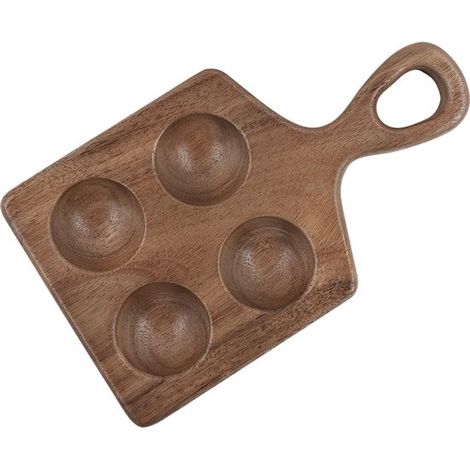 Portauova in legno, supporto portauova in legno, scaffale portaoggetti impilabile e reversibile, scaffale portaoggetti compatto, adatto per servire salumi natalizi, utilizzabile in frigorifero e in cu (1/4)