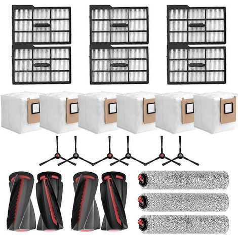 Filtre pour aspirateur brosse pour aspirateur Filtre de brosse pour aspirateur filtre de Eufy Omni E25 / E28 Aspirateur Spare Main Brosse Roller Side Brosse Sac à poussière Filtre(23pcs) (1/5)