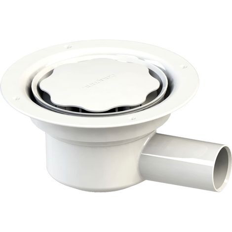 AKW Contour CTW01 Gravity Wet Room Shower Waste (for Vinyl Floors) - White
