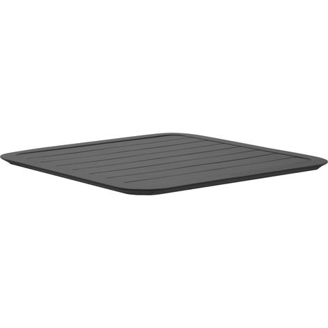 Plateau de table 60x60 cm en aluminium noir Almada