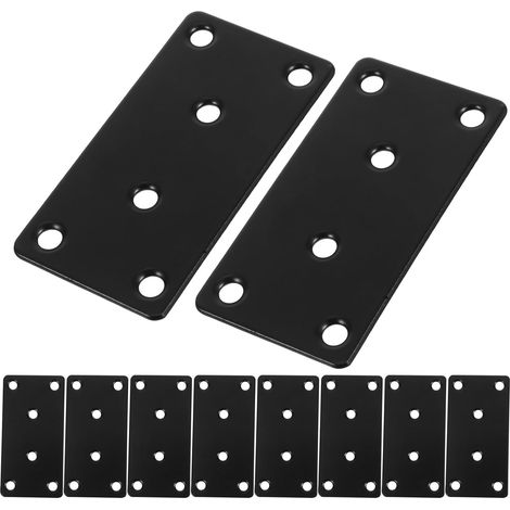 schwarze flache Metallregalwinkel aus Eisen robuste