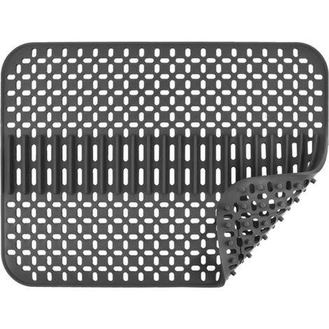 43 × 32cm Tapis Evier Cuisine en Silicone, Tapis d'évier en Silicone avec Pieds d'appui, Tapis de Séchage de Vaisselle, Protection Evier Cuisine Résistant à la Chaleur et Antidérapant (1/5)