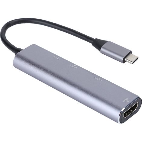 Hub USB-C vers HDMI Pd USB 3.0 4 en 1 Compatible avec OS X/ Huawei/ Samsung (1/5)