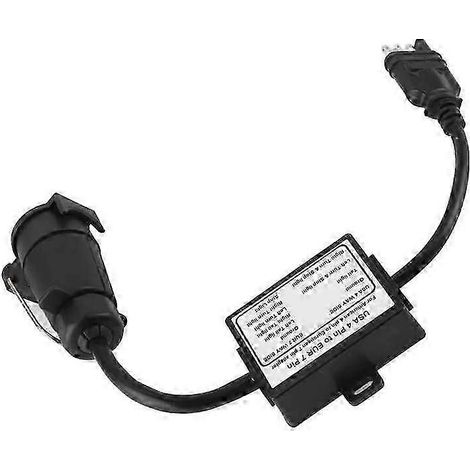 Adaptateur de connecteur de remorque avec séparateur de signaux stop/frein (norme USA 4 broches vers Europe 7 broches). (1/5)
