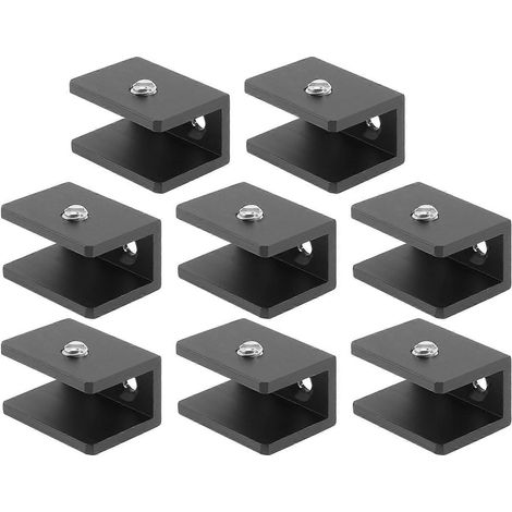 Lot de 8 supports de fixation pour étagères en verre murales (1/5)
