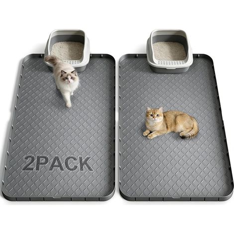 Set of 2 Silicone Cat Litter Mat 86 x 55 cm (1/5)