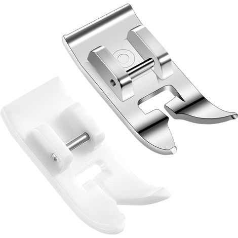 Lot de 2 pieds presseurs multifonctions - Anti-adhésif - Pour machine à coudre domestique - Universel - Compatible avec la plupart des machines à coudre domestiques (1/5)