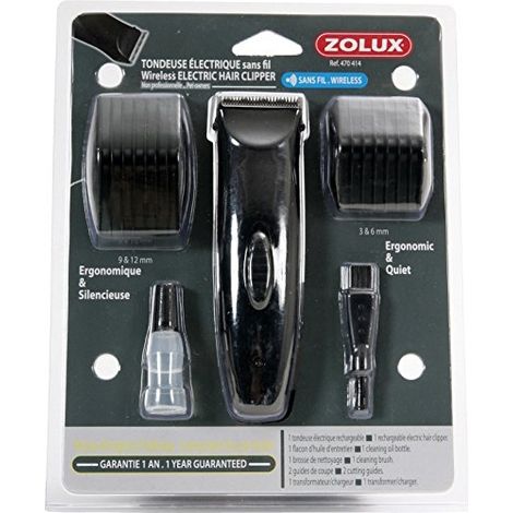 Zolux Kit di toelettatura per cani con tosatrice ricaricabile