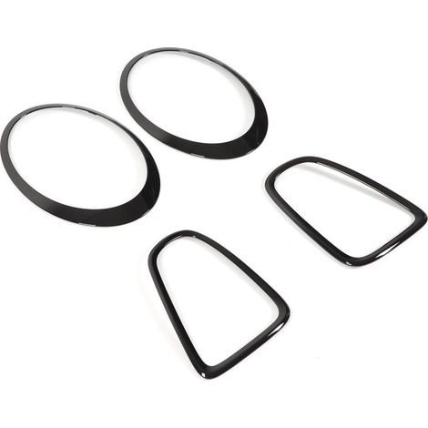XVX – 4er-Set Scheinwerferschutzblenden in Hochglanzschwarz – Kompatibel mit Mini R56, R57, R58, R59 Cooper S JCW (2007–2015) – Einfache Montage (1/5)