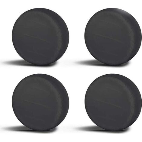 Reifenabdeckungen für Größe L, 76,2–81,3 cm, Durchmesser 80 cm, schwarz, 420D Oxford-Gewebe, für Anhänger, Wohnmobil, Auto, LKW, Camper, 4 Stück (1/4)