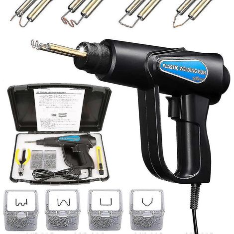 Agrafeuse thermique 70 W, machine à souder le plastique, kit de réparation de pare-chocs de voiture, pince, 4 clous à souder (1/5)