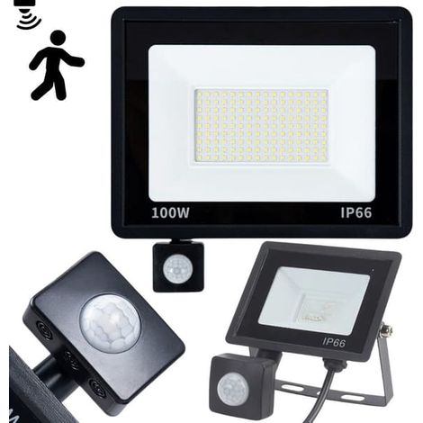 Projecteur halogène LED 100 W 6000 K avec capteur crépusculaire IP66 (1/5)