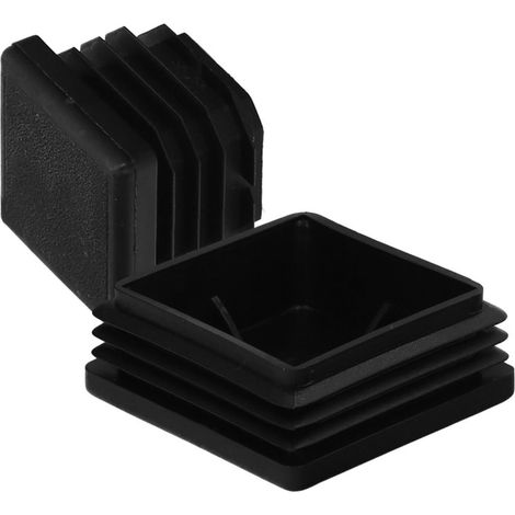 Tappo interno quadrato in plastica 60x60 mm. Borsa di colore nero 50 unità.