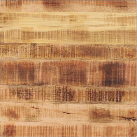 Tischplatte 70x70x3,8 cm Quadratisch Raues Massivholz Mango