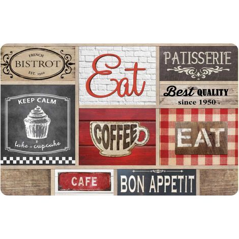 Set de Table "Coffee Shop" 28x44cm Multicolore