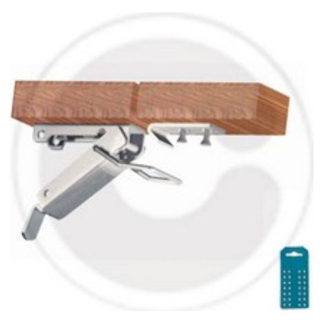 cf 2 loquets A levier en acier nickelA pour tables mobiles mm 77