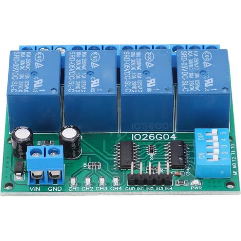 Module relais 4 voies plaque commande interrupteur contrôleur 5V CC pour électronique auto domotique ampli (1/5)